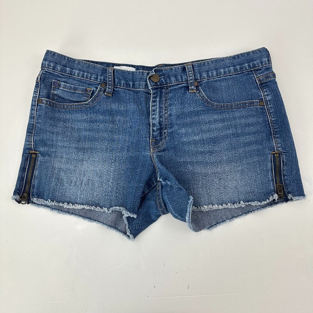 Gap Size Zipper Raw Hem Women's size 10 Dark Wash Blue Denim Jeans